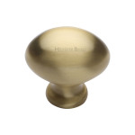 M Marcus Heritage Brass Oval Design Cupboard Knob 32mm 